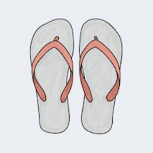 Grey Flip Flops